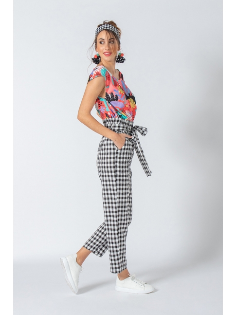 Pantalón alto lazada vichy Pantalón alto lazada vichy