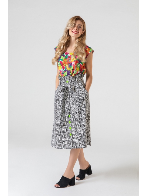 Falda midi lazada Tutti Falda midi lazada Tutti