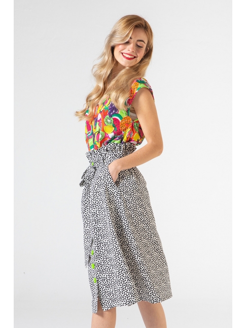 Falda midi lazada Tutti Falda midi lazada Tutti