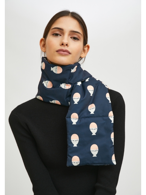 Bufanda acolchada estampado huevos Bufanda acolchada estampado huevos