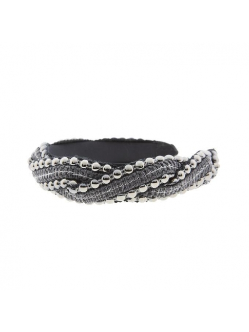 Diadema tejido zigzag tachas Diadema tejido zigzag tachas