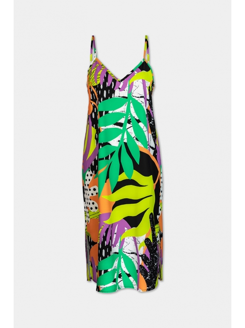 Vestido lencero tropical Explórame Vestido lencero tropical Explórame
